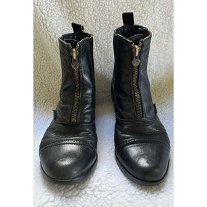 Ariat Heritage Breeze Zip Equestrian Paddock Boots Womens Size 8B Black Leather